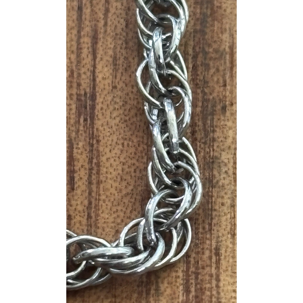 925 Sterling Silver Rope Chain 9.8 Grams 24 Inches - Picture 2 of 5